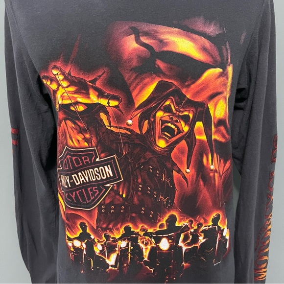 HARLEY-DAVIDSON unisex size small motorcycles long sleeve graphic t-shirt - Picture 2 of 12